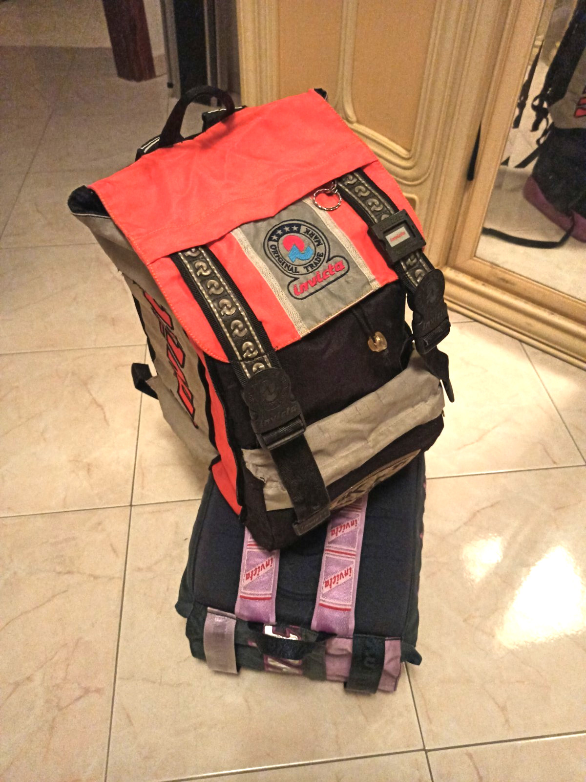 Invicta Two backpack multicolor USED vintage impo… - image 3