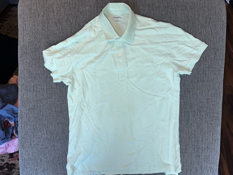 Jomers Men's Cotton Polo 100% Cotton Size Large Green New Short Sleeve