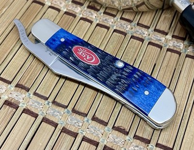 Case XX USA Rogers Jig Navy Blue Bone 7057 Stainless Russlock