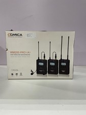 Comica CVM-WM200 PRO UHF Wireless Lapel Microphone System Real-Time Monitoring