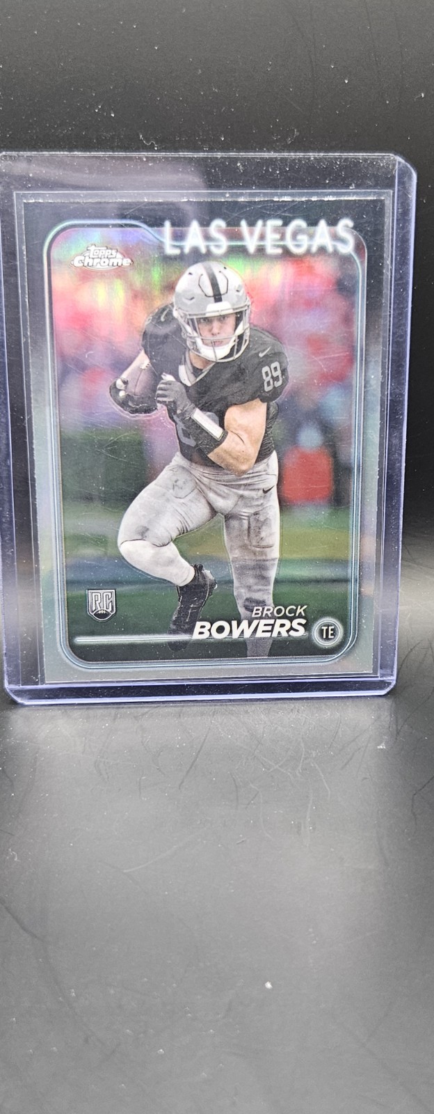 2024 Topps Chrome Brock Bowers Refractor Rookie RC #207 Raiders