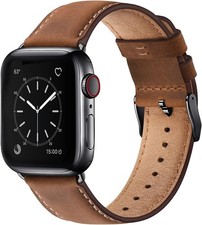 Genuine Leather Strap Compatible with Apple Watch 42mm Series 3 2 1