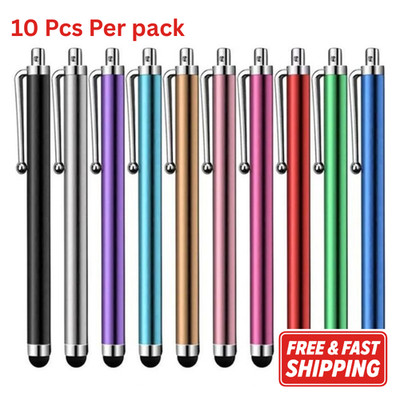 10 Pack Universal Capacitive Stylus Pen for Touch Screen Tablet Phone iPad Metal