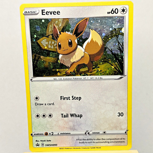 Pokemon TCG Eevee Holo Promo SWSH: Sword & Shield SWSH095 English 2021