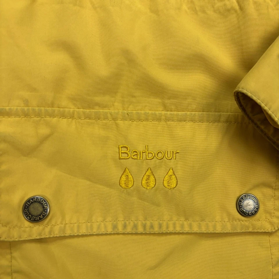 Chaqueta Barbour Mujer Mediana Amarilla Stratus Caza Campo Lona Capucha Dama Foto 4 de 4