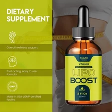 LIPO BOOST DROPS, LIPOBOOST LIQUID SUPPLEMENT PREMIUM BLEND HYMAN VITAMIN DROPS