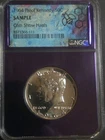 1964 NGC  SAMPLE PROOF KENNEDY 50c Purple/Bee Labels on Vintage Coins, Read Desc