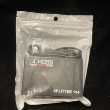 HDMI Splitter 1 In 4 Out 4K UHD HD 1080P 4-Port Repeater Splitter Amplifier 1x4