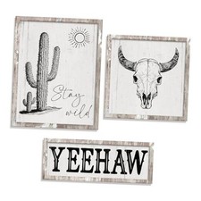 Rustic 3-Piece Western Boho Wall Decor Western Home Decoration Medium Retro