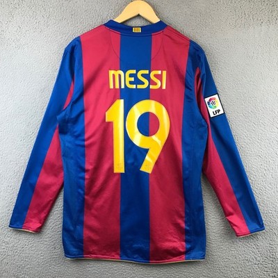 FC Barcelona Messi 19 Long Sleeve Soccer Jersey Nike Fit Dry Camp