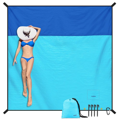 #ad Beach Blanket Waterproof Sandproof Large Beach Mat 79quot; X 87quot; Portable Blanke $14.99