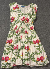 Quik Surfer Dress Womens Free Size Small Vegetables Beets Red Green Sleeveless