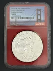 2011 S SAN FRANCISCO MINT SILVER EAGLE NGC MS70 EARLY RELEASES  GG BRIDGE LABEL