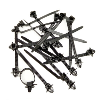Push Mount Cable Ties Car Hose Wire Fastener Clips Nylon Zip Strap Fixing Kit
