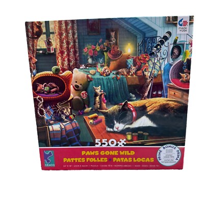 Kitty Cats  Paws Gone Wild  Ceaco 550 Pc jigsaw puzzle-Complete