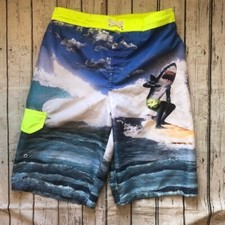 OP Shark Surfer Swim Trunks Big Boys XL 14-16 