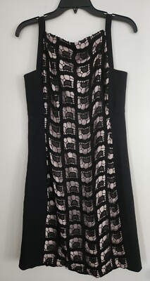 Robe Diane Von Furstenberg Urara Taille 12 - Noir à Oeillets | Mi-longue Sans Manches En Viscose