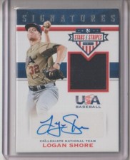 LOGAN SHORE 2017 STARS & STRIPES #82 AUTOGRAPH/PATCH SN/99