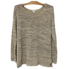 J. Jill  Sweater Scoop Neck Long Sleeve Neutral- Size Small