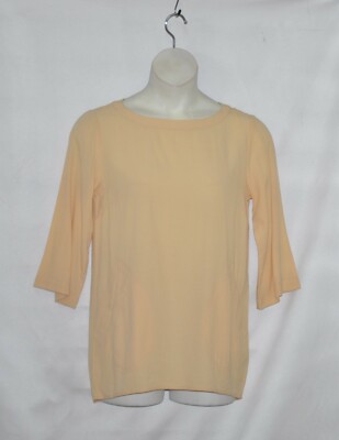 Linea by Louis Dell'Olio Pebble Crepe Tunic with pockets Size S Vanilla
