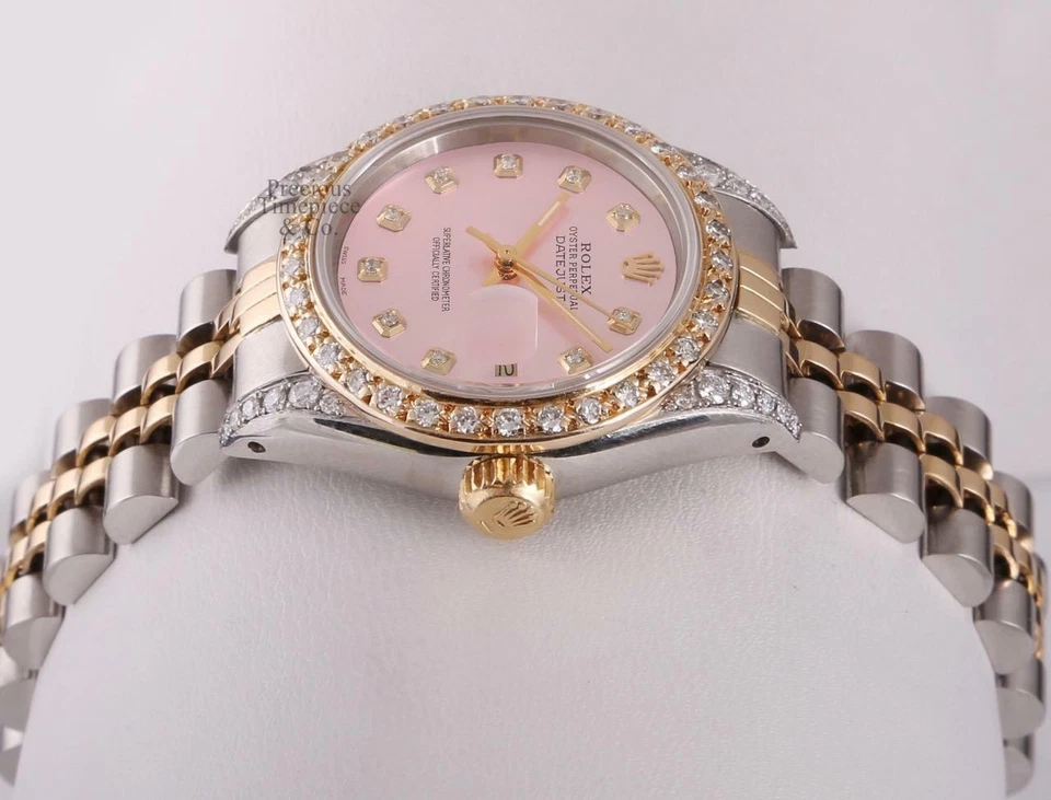 Rolex Datejust Lady 26mm 18k/SS-Diamond Lug-Ice Pink Diamond Dial-Diamond Bezel - Image 4 of 4