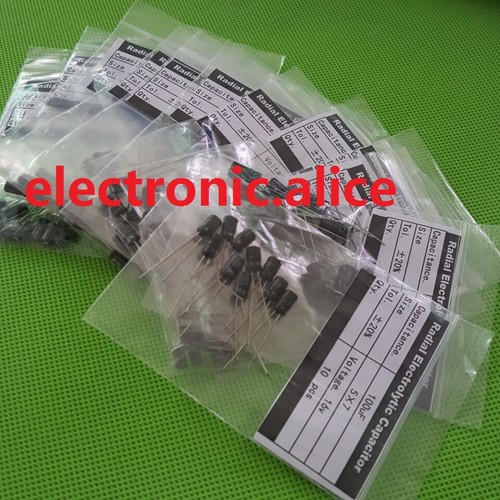 Elektrolytkondensator 10 Werte je 10 Stck. 100 Stck. 4X7 mm Sortiment Kit - Bild 2 von 3