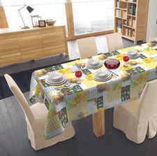 Nappe en Toile Cirée Pâques Poussin Oeufs Patchwork C141241 Carré Rond Oval