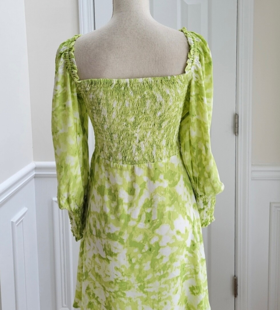 green emerald velvet dress Faithfull the Brand Rhea Mini Dress in Akaia Stripe Green – Coco & Lola
