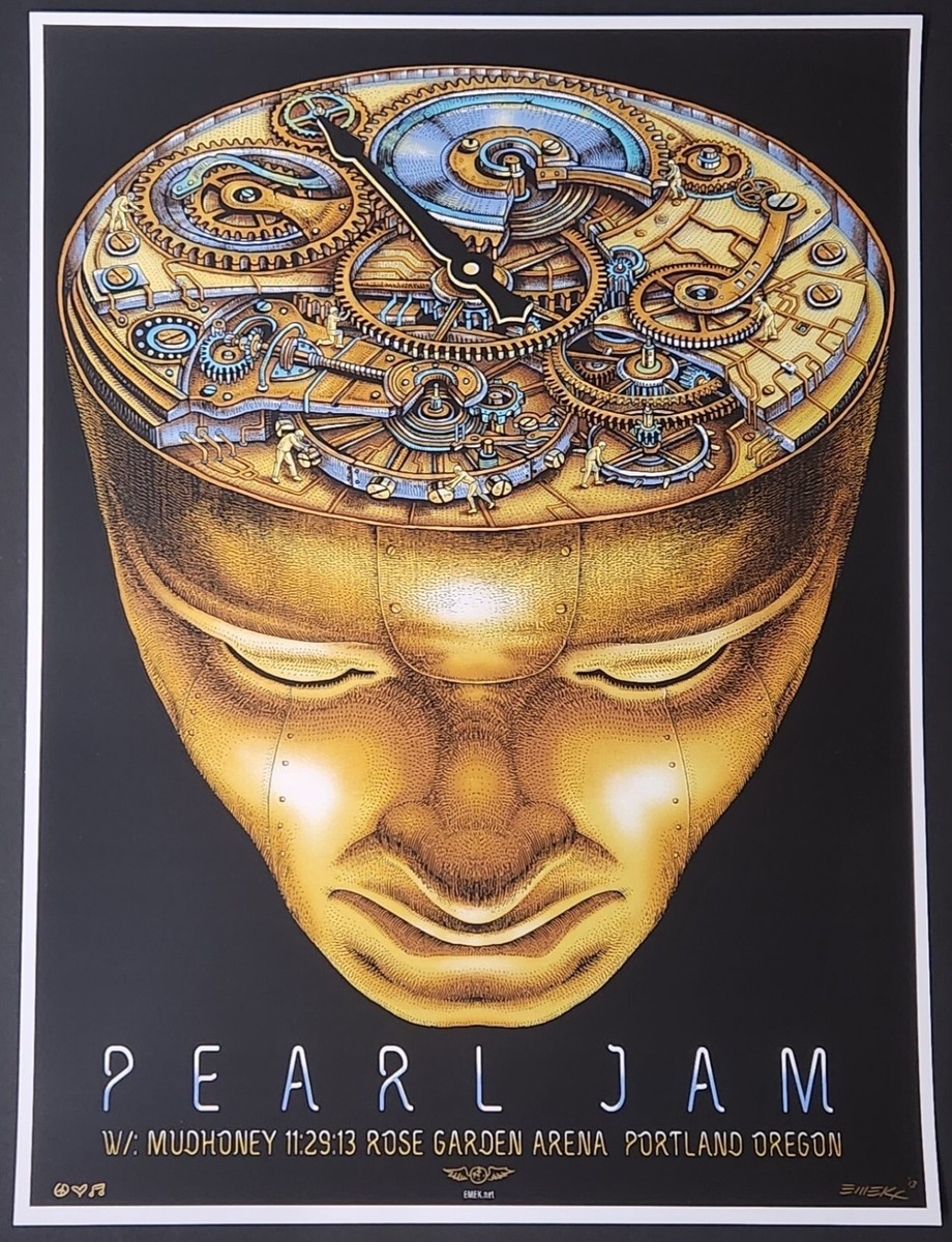 Pearl Jam Concert Poster by Emek Signed & D 2013 Portland OR