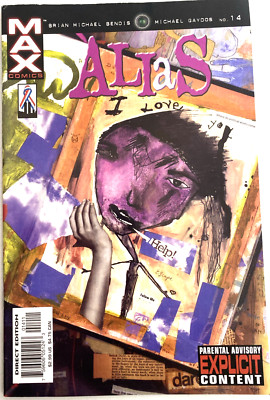 ALIAS. NUMBER 14.  EXPLICIT CONTENT. BRIAN MICHAEL BENDIS. NOVEMBER 2002. VFN+