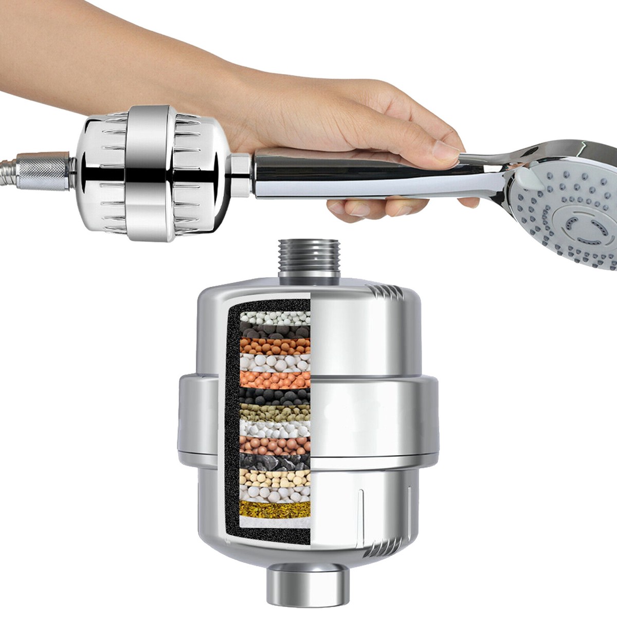 20-Stage Hard Water Shower Filter With 2 Replaceable Cartridges, High Output Multi-Stage Filter - View #5