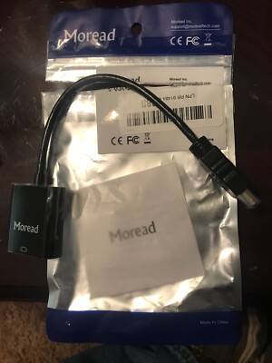 Moread  - HDMI to VGA Adapter Cable Dongle HDTV PC Monitor Video 1080P 60Hz