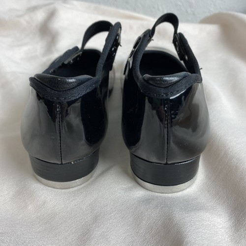 Capezio Tele Tone Tap Shoes Patent Mary Jane Shiny Black Youth 13 N Narrow EUC - Picture 5 of 11