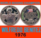 WILFREDO BENITEZ Boxeo PUERTO RICO New York Boxing token ficha medalla coin NY — photo 2