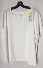 All In Motion 2x Plus Woman 20 22 White Shirt Short Sleeve Activewear Top NWT