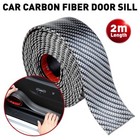 Autocollant anti-rayures plaque de porte en fibre de carbone pare-chocs seuil cache-rayures pour voiture 2M
