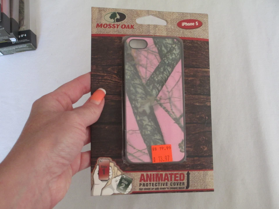 PANGEA - APPLE IPHONE 5 - ROBLE MUSGO ROSA CAMUFLAJE 3D DIMENSIONAL - FUNDA PARA TELÉFONO CELULAR Foto 2 de 4