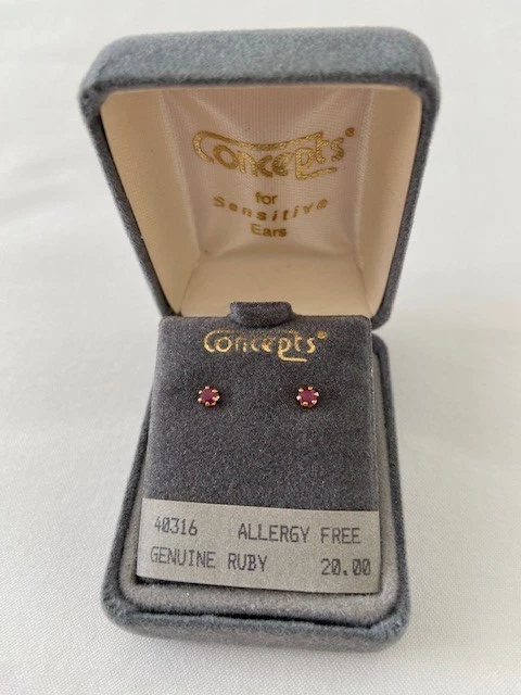 Concepts Pierced Earrings Sensitive Ears 14K Solid Gold & 24K Gold Plated - Image 4 of 4