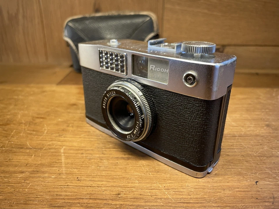 *Funcionamiento con medidor: lente TOMIOKA: excelente+5* Cámara fotográfica Ricoh Caddy de medio marco de JPN Foto 3 de 4