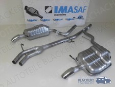 IMASAF Auspuffset Mittelrohr+Endtöpfe für Audi A4+Cabriolet 2.0 TDI 2006-2009