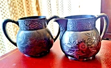 Vintage Pairpoint Mfg Co Quadruple Plate Sugar Pot & Creamer  324