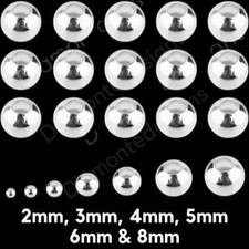 Silver Plated Smooth Round Spacer Beads Assorted Size Quantity 2mm 4mm 6mm 8mm 