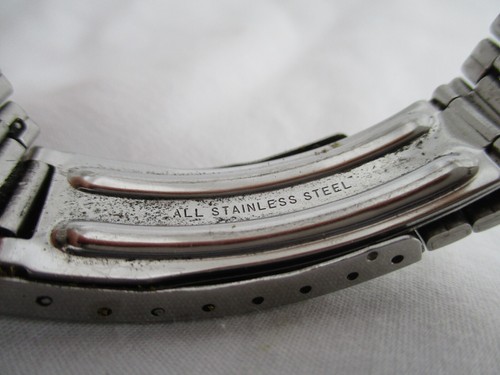 Seiko Analog Watch Silver Tone Stainless Steel Band Blue Face Day Date Indicator - Picture 6 of 12