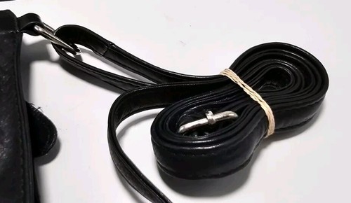 Bolso Bandolera Sin Marca Adulto Talla Pequeña Negro Cuero Genuino 5 Cremallera Para Mujer - Imagen 9 de 9