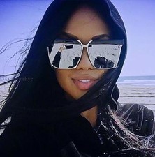 Oversized ROCK STAR Metal Frame Brow Bar Aviator Large Fashion Sunglasses 3873 L