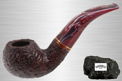Savinelli Vigna Rustic 642 Bruyere Pfeife Bent Apple Bordeauxrot 9mm Filter