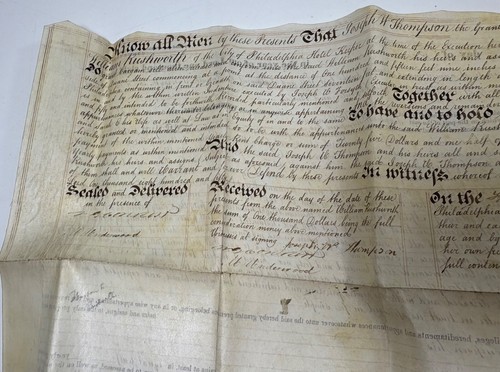 1850s Deed/Indenture On Vellum PHILADELPHIA PA Spring Garden Duane St & Brown St - Picture 13 of 15
