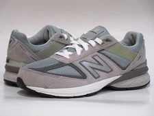 New Balance Big Kid's 990v5 Sneaker Shoes, Grey (Medium)
