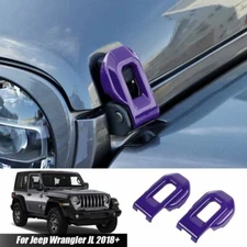 For Jeep Wrangler JL 18-23 Bright Purple Car Engine Hood Lock Buckle Cover Trim