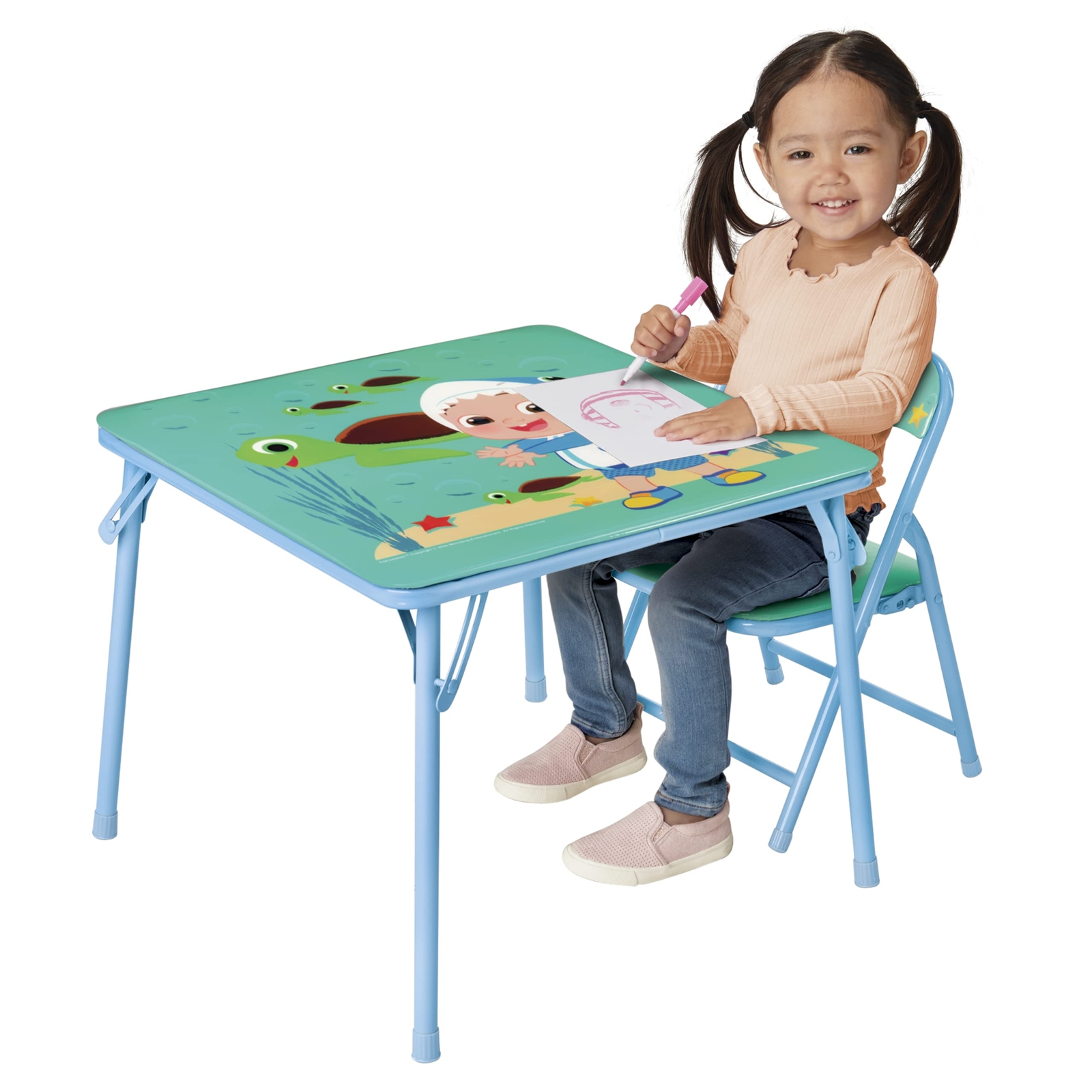 Juego de mesa y silla infantil para actividades (1 mesa + 1 silla)